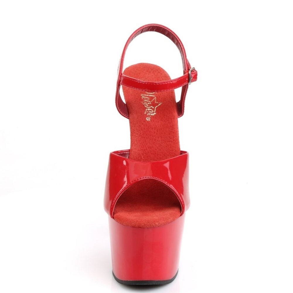 Elegant Red Pleaser Platform Heels